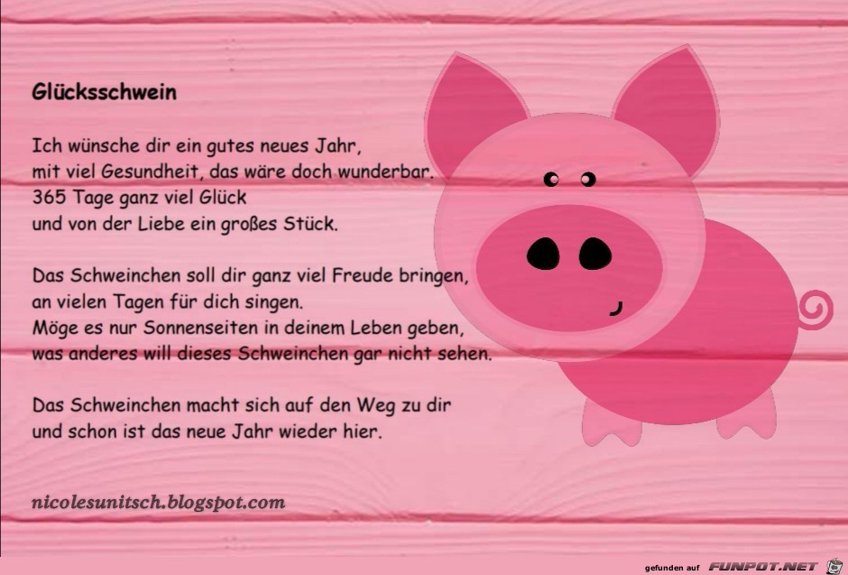 Glcksschweinchen - Gedicht von Nicole Sunitsch