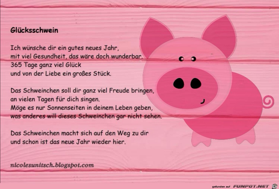 Glücksschweinchen - Gedicht von Nicole Sunitsch Glücksschweinchen - Gedicht von Nicole Sunitsch