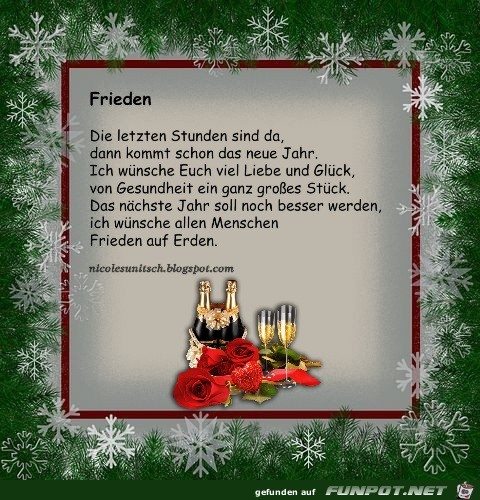 Frieden Neujahr