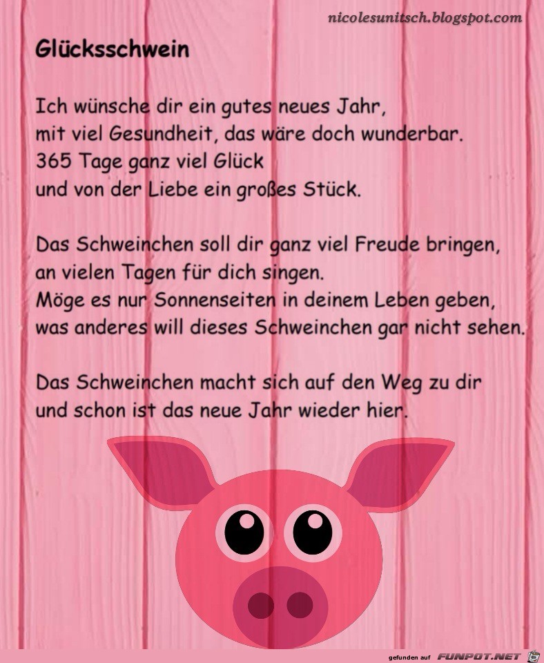 Glck auf - Schwein - Neujahr