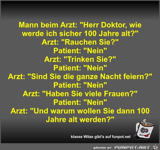 Mann beim Arzt