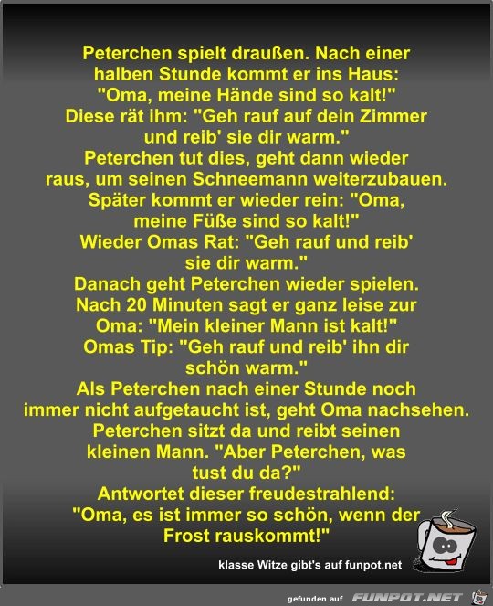 Peterchen spielt draußen Peterchen spielt draußen