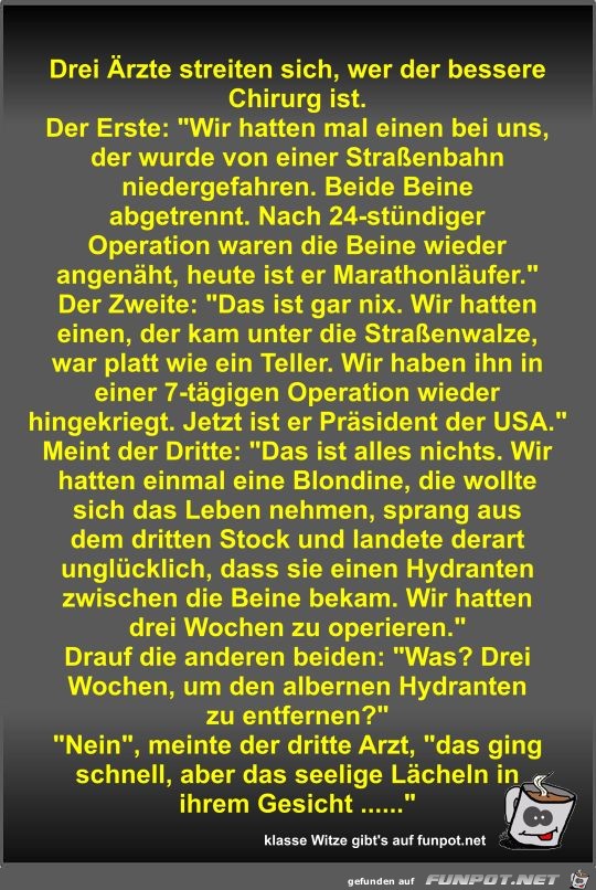 Drei Ärzte streiten sich Drei Ärzte streiten sich