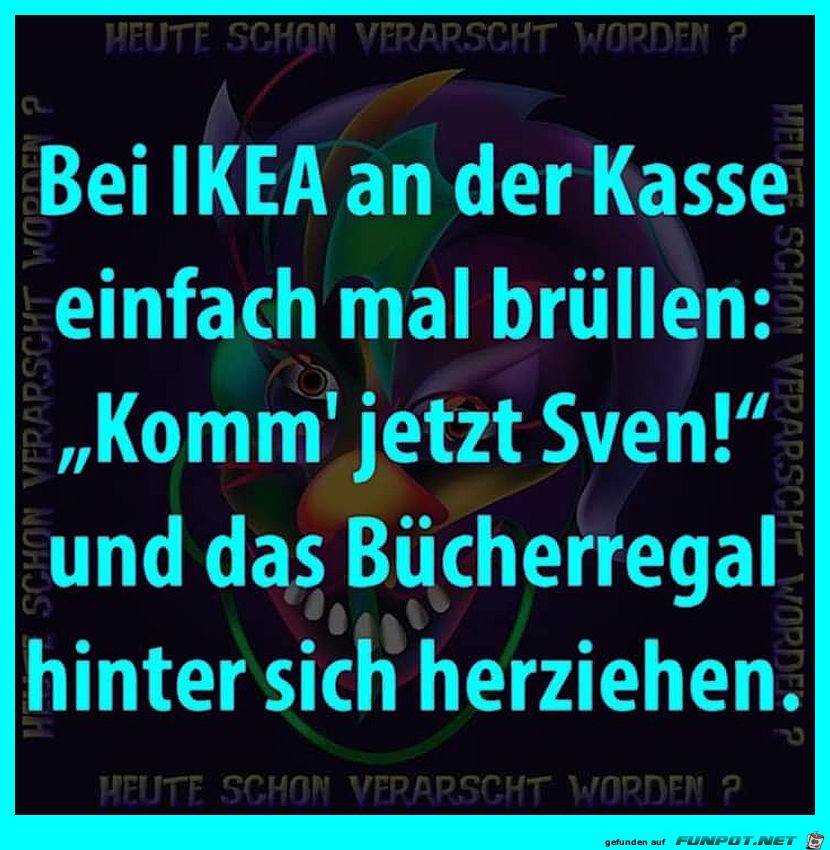 Bei Ikea an der Kasse