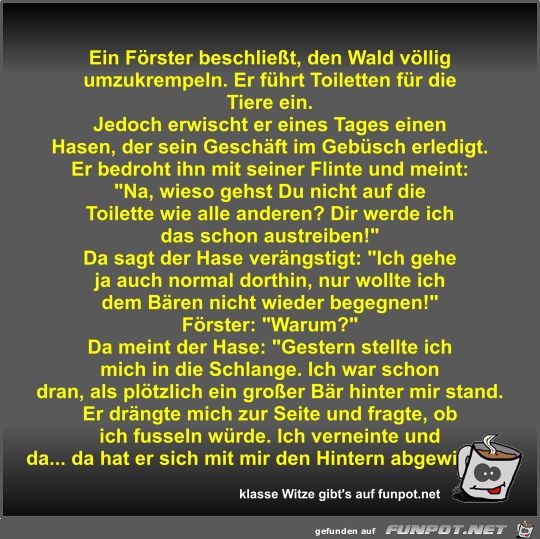 Ein Frster beschliet