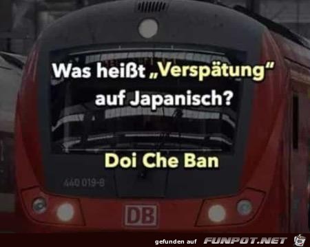 Versptung auf Japanisch