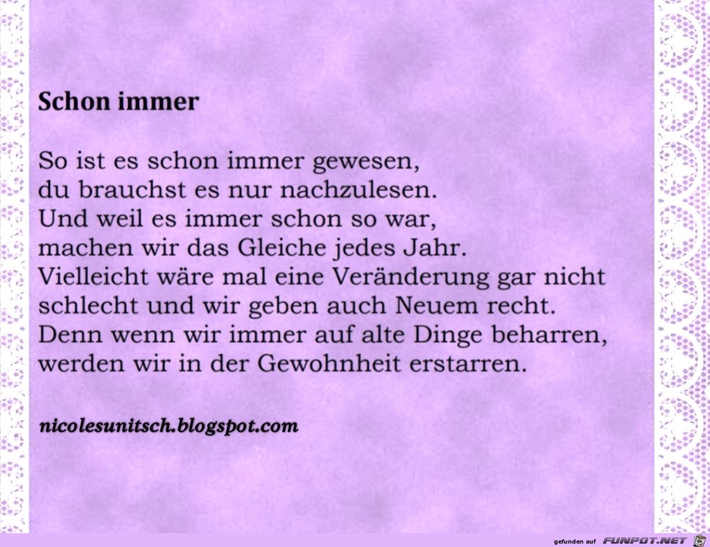 Schon immer