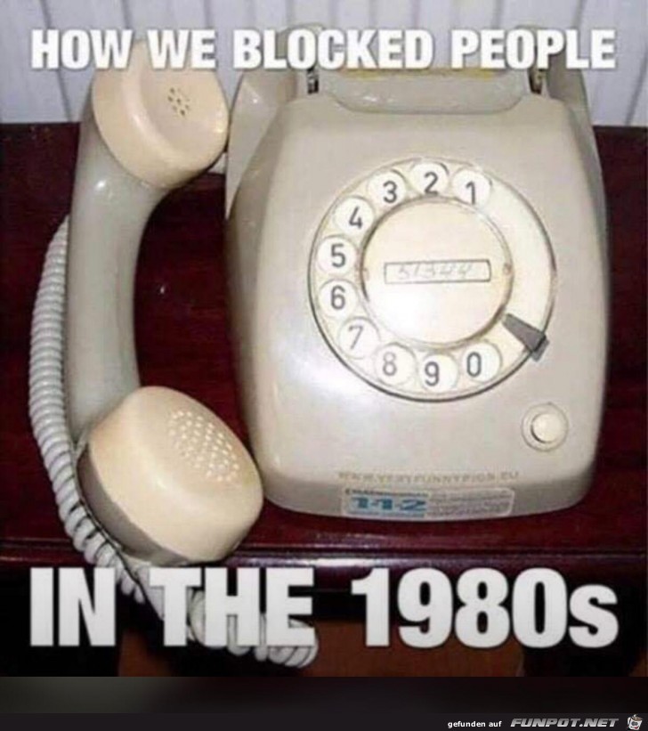 How we blocked people in the 1980s