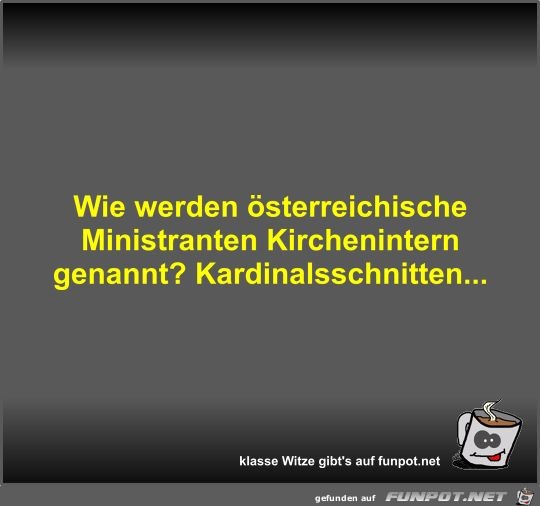 Wie werden österreichische Ministranten Kirchenintern... Wie werden österreichische Ministranten Kirchenintern...