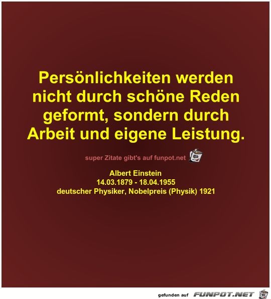 Persönlichkeiten werden
nicht durch schöne Reden
geformt Persönlichkeiten werden
nicht durch schöne Reden
geformt