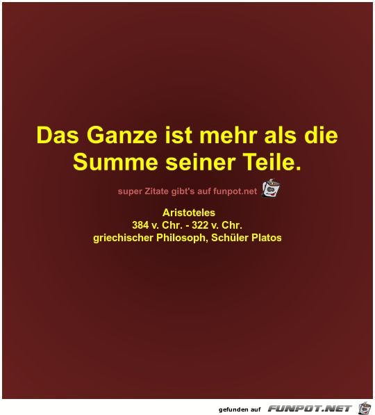 Das Ganze ist mehr als die
Summe seiner Teile Das Ganze ist mehr als die
Summe seiner Teile