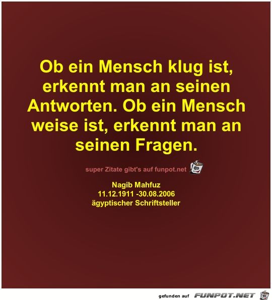 Ob ein Mensch klug ist Ob ein Mensch klug ist
