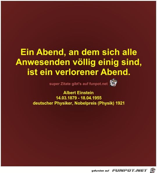 Ein Abend, an dem sich alle
Anwesenden völlig einig... Ein Abend, an dem sich alle
Anwesenden völlig einig...