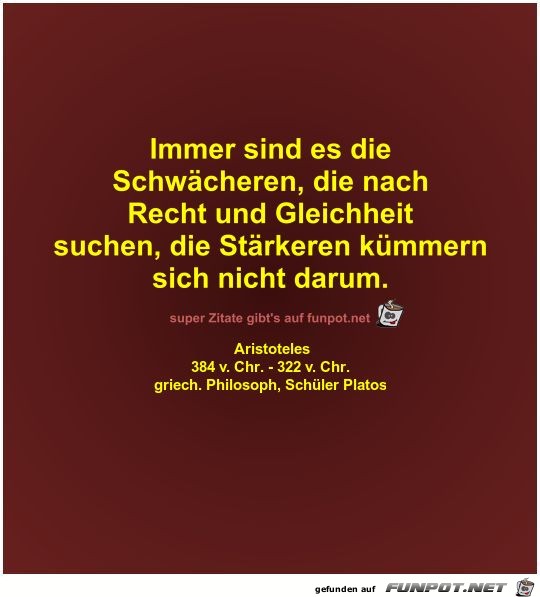 Immer sind es die
Schwächeren Immer sind es die
Schwächeren