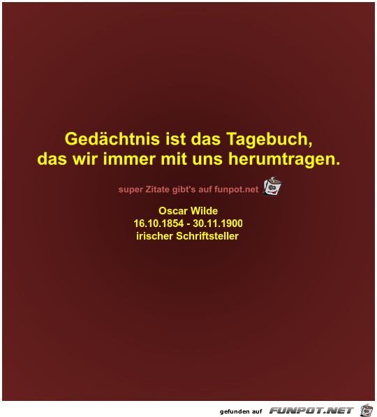 Gedchtnis ist das Tagebuch