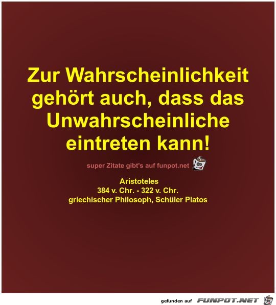 Zur Wahrscheinlichkeit
gehört auch Zur Wahrscheinlichkeit
gehört auch