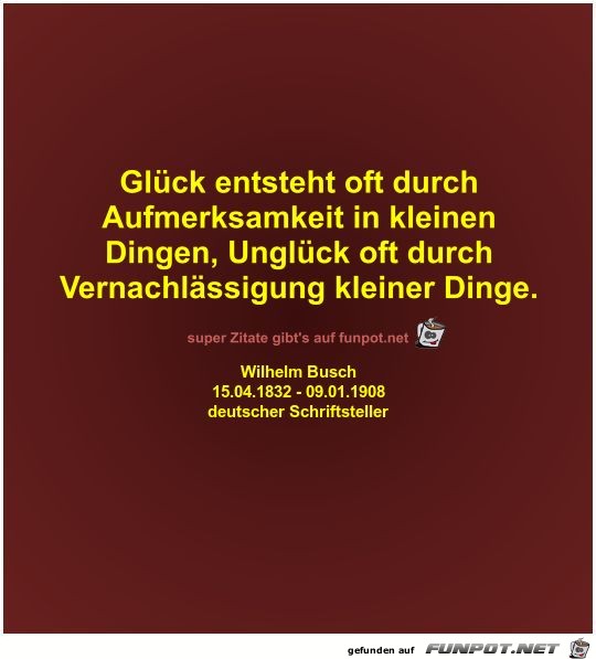 Glück entsteht oft durch
Aufmerksamkeit in kleinen
Dingen Glück entsteht oft durch
Aufmerksamkeit in kleinen
Dingen