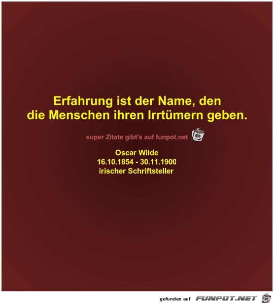 Erfahrung ist der Name Erfahrung ist der Name