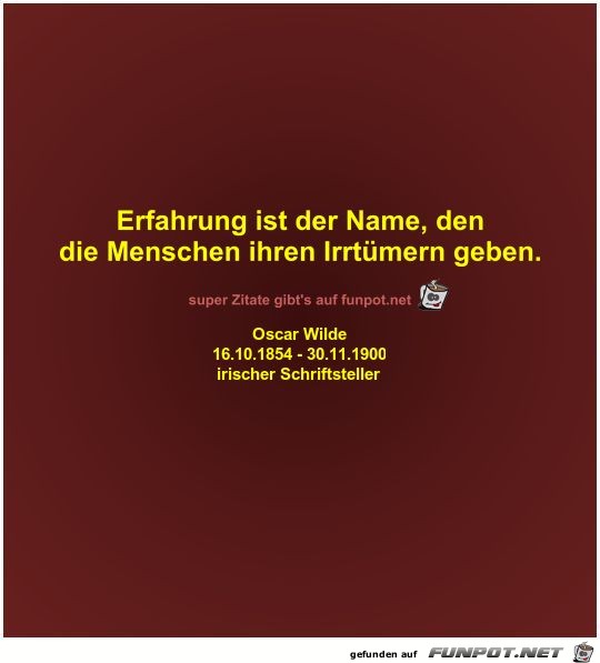 Erfahrung ist der Name