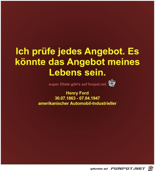 Ich prüfe jedes Angebot Ich prüfe jedes Angebot