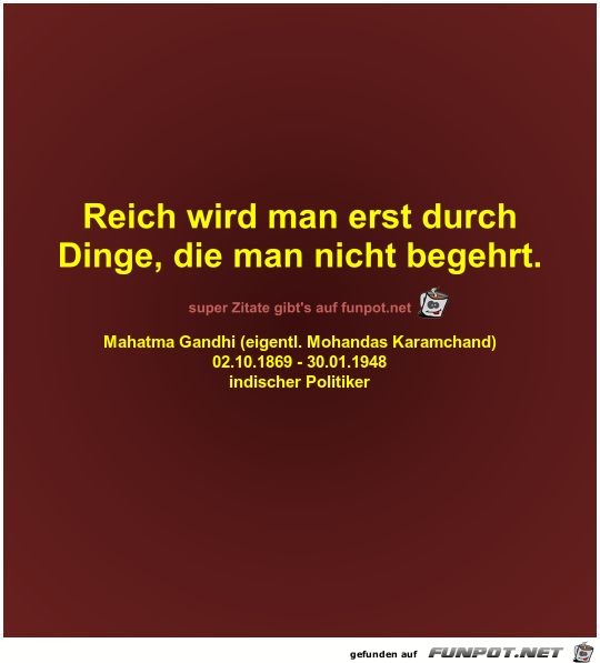 Reich wird man erst durch
Dinge Reich wird man erst durch
Dinge
