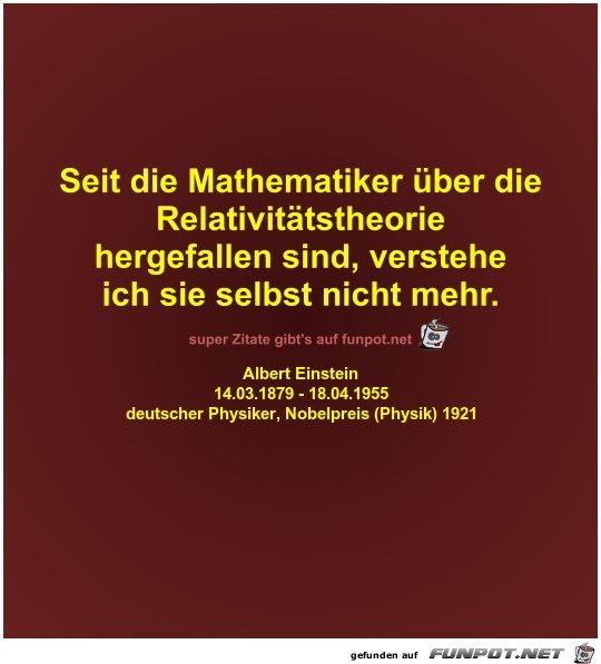 Seit die Mathematiker ber...