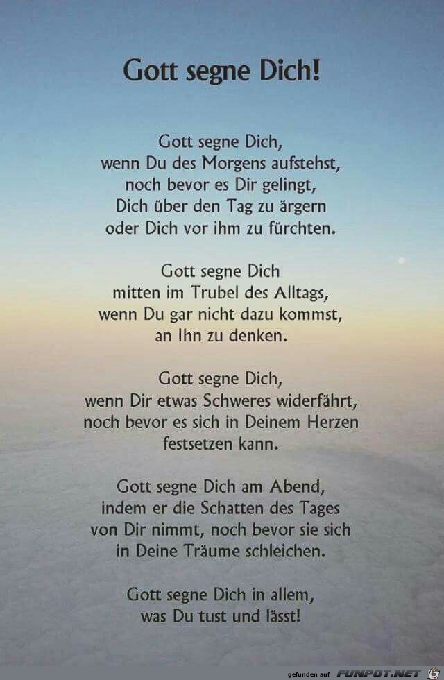 Gott segne dich Gott segne dich