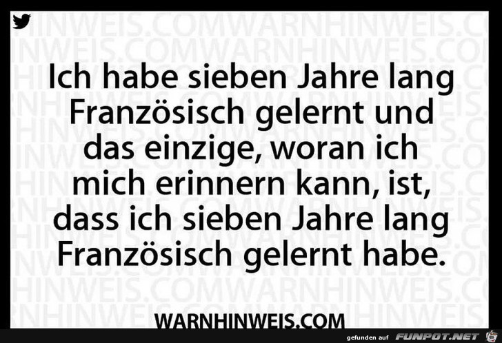Französisch gelernt Französisch gelernt