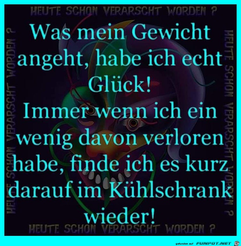 Glck beim Gewicht