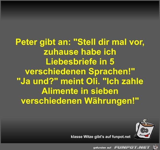 Peter gibt an