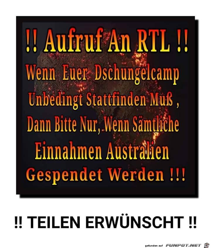 Aufruf an RTL Aufruf an RTL