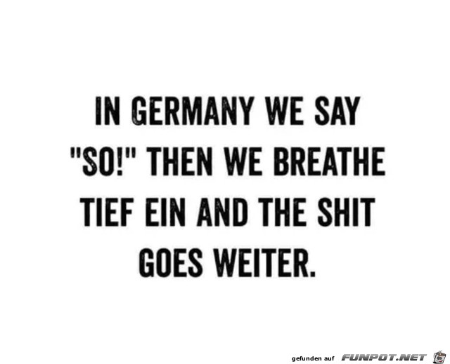 so ist es so ist es