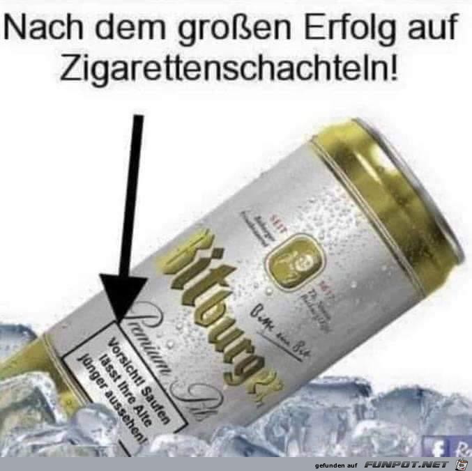 Warnhinweise fr Alkohol