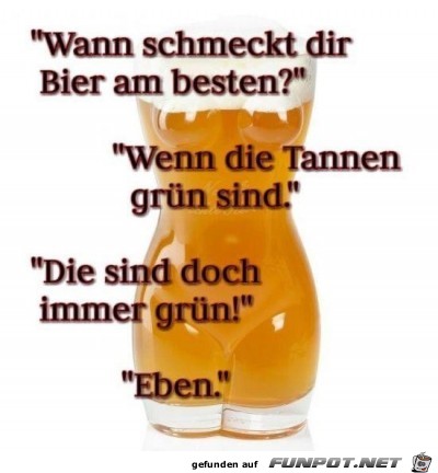 Wann schmeckt Bier am besten?