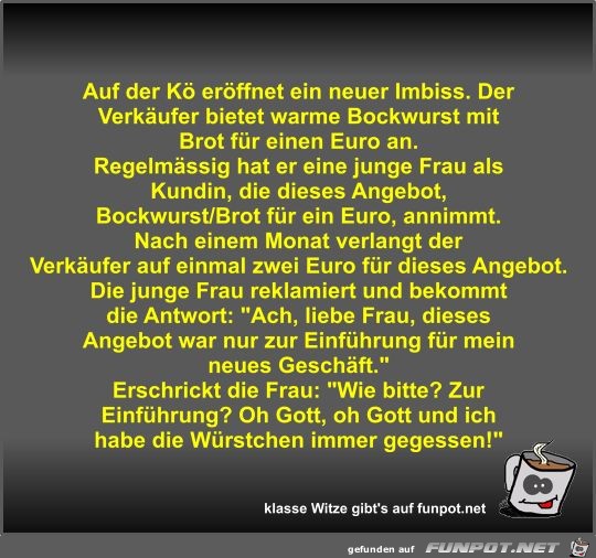 Auf der Kö eröffnet ein neuer Imbiss Auf der Kö eröffnet ein neuer Imbiss
