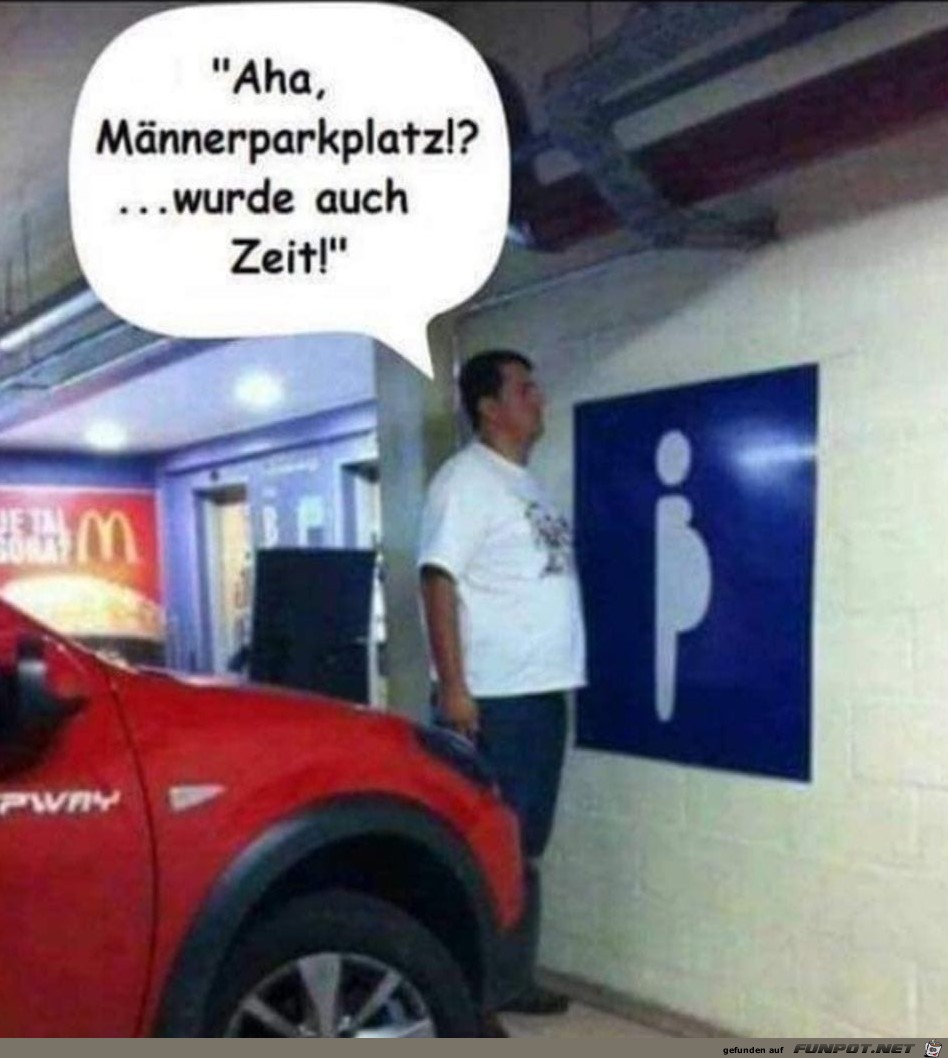 Aha Maennerparkplatzl