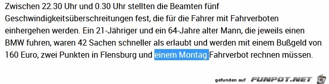Ein Montag Fahrverbot Ein Montag Fahrverbot