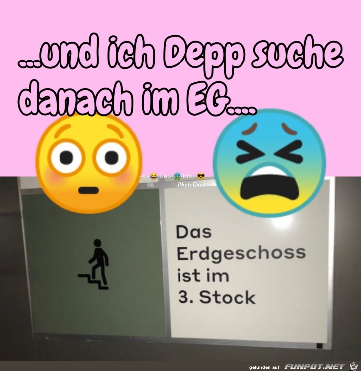 Erdgeschoss ist oben