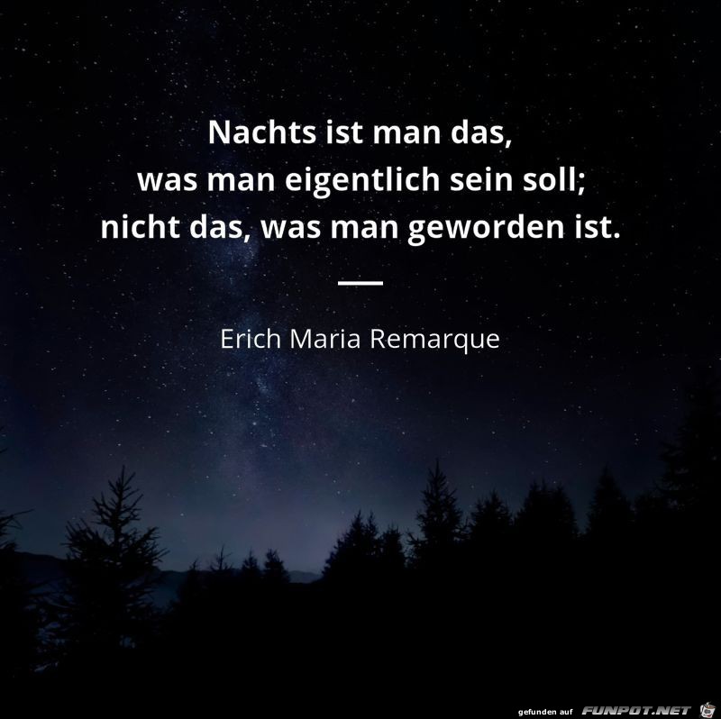 nachts ist man das