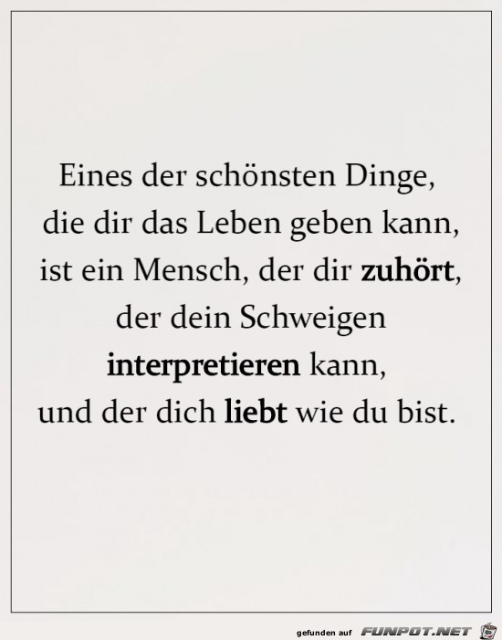 Eines der schönsten Dinge Eines der schönsten Dinge