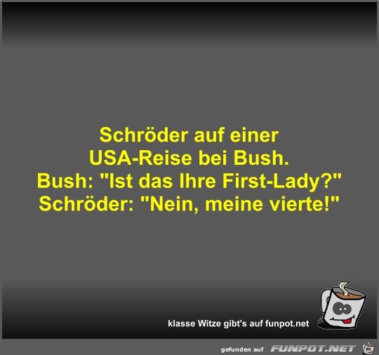 Schröder auf einer USA-Reise bei Bush Schröder auf einer USA-Reise bei Bush