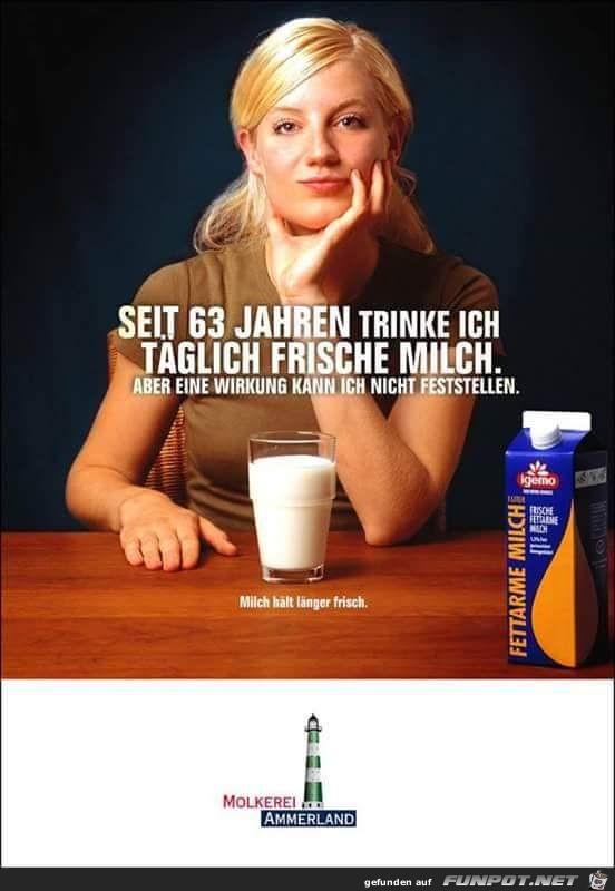 Tglich frische Milch