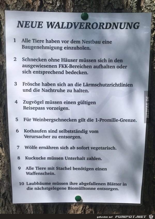 Waldverordnung Waldverordnung