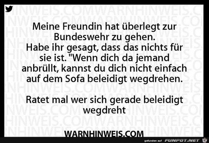 Freundin will zur Bundeswehr Freundin will zur Bundeswehr