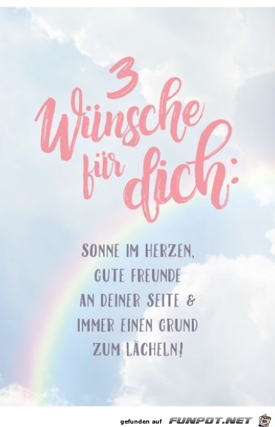 3 Wuensche fuer dich