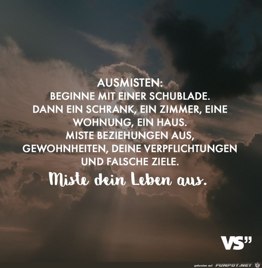 ausmisten ausmisten