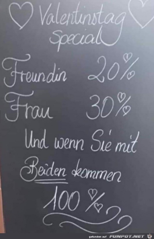 Valentinstag-Angebot