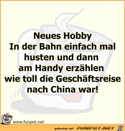 Neues Hobby - In der Bahn einfach mal husten Neues Hobby - In der Bahn einfach mal husten