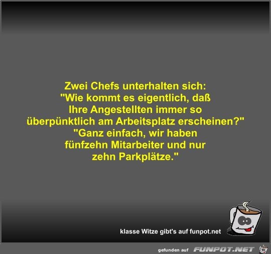 Zwei Chefs unterhalten sich