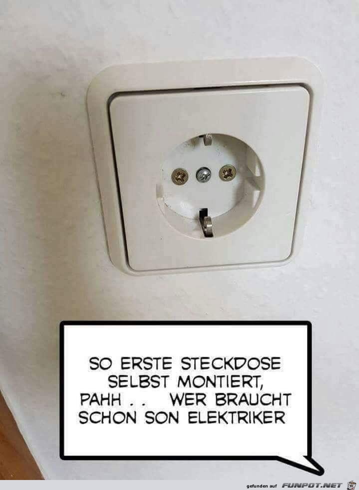 Steckdose selbst montiert